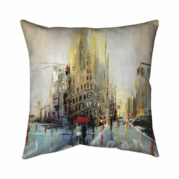 Fondo 20 x 20 in. Abstract Rainy Street-Double Sided Print Indoor Pillow FO2798009